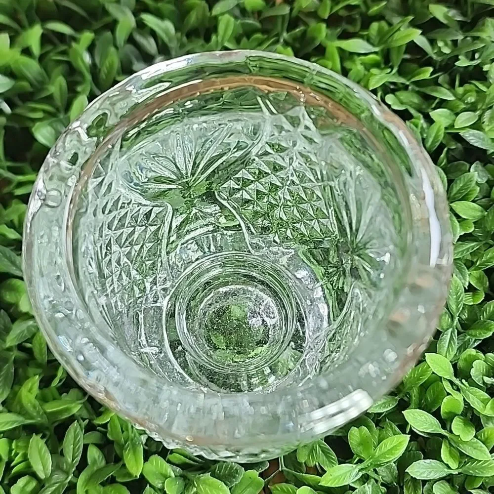 Vintage 80's Tulip Shape Faceted Glass Avon Votive/Taper Candle Holder